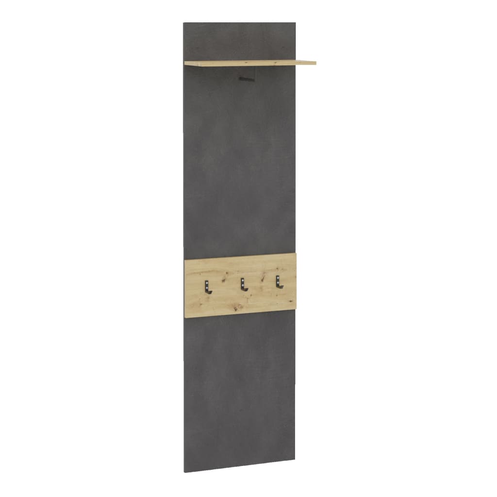 Wandgarderobe mit Ablage 50x23x188 cm Matera & Artisan-Eiche