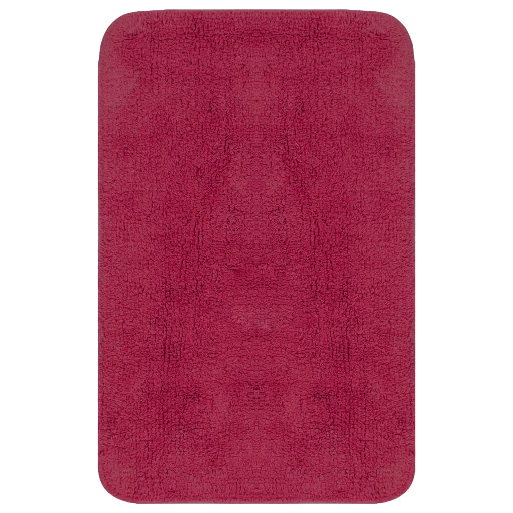 Badematten-Set 3-tlg. Stoff Fuchsia