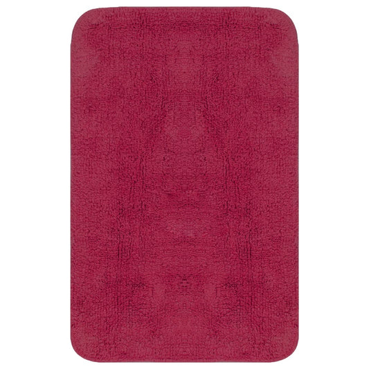 Badematten-Set 3-tlg. Stoff Fuchsia