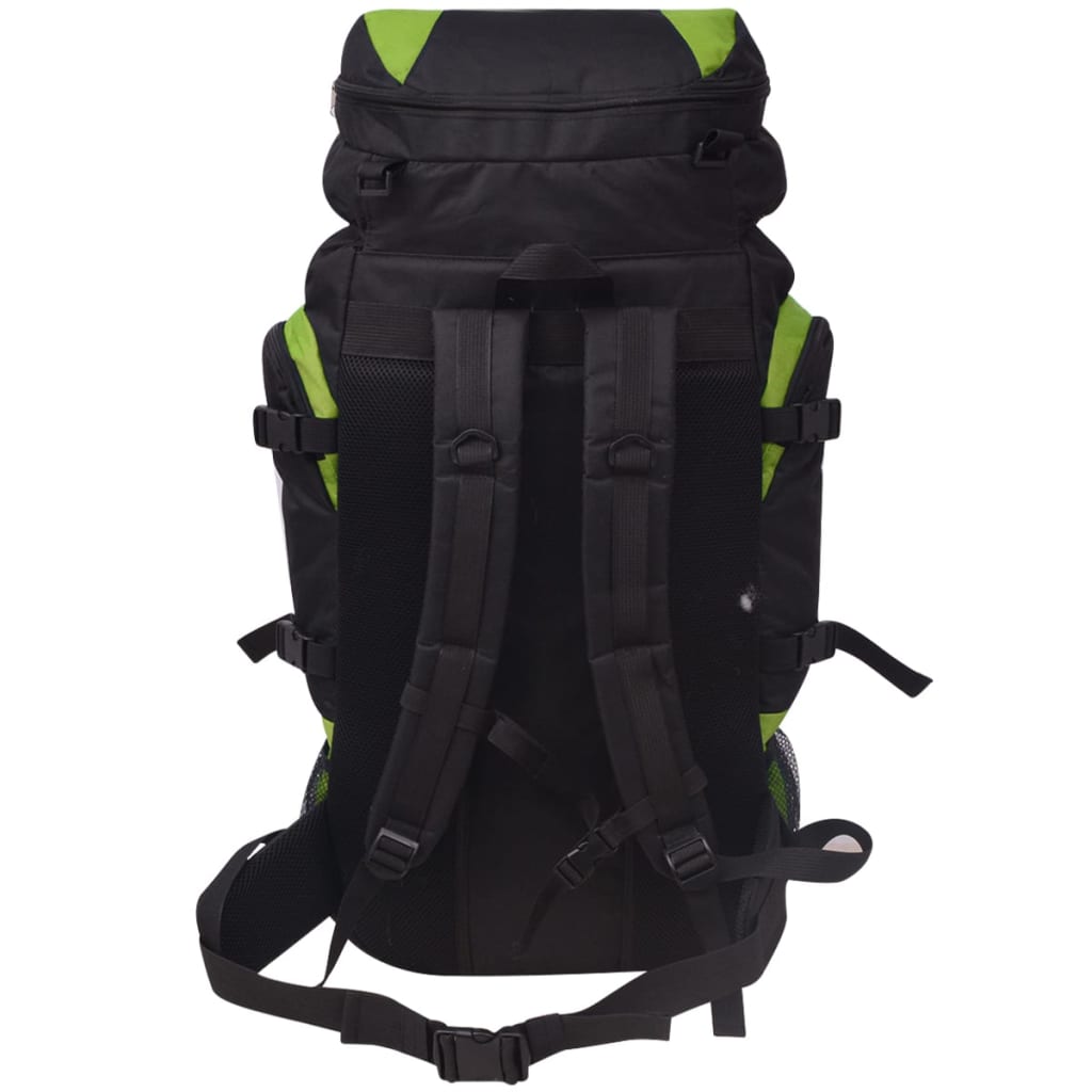 Wanderrucksack XXL 75 L Schwarz und Grün