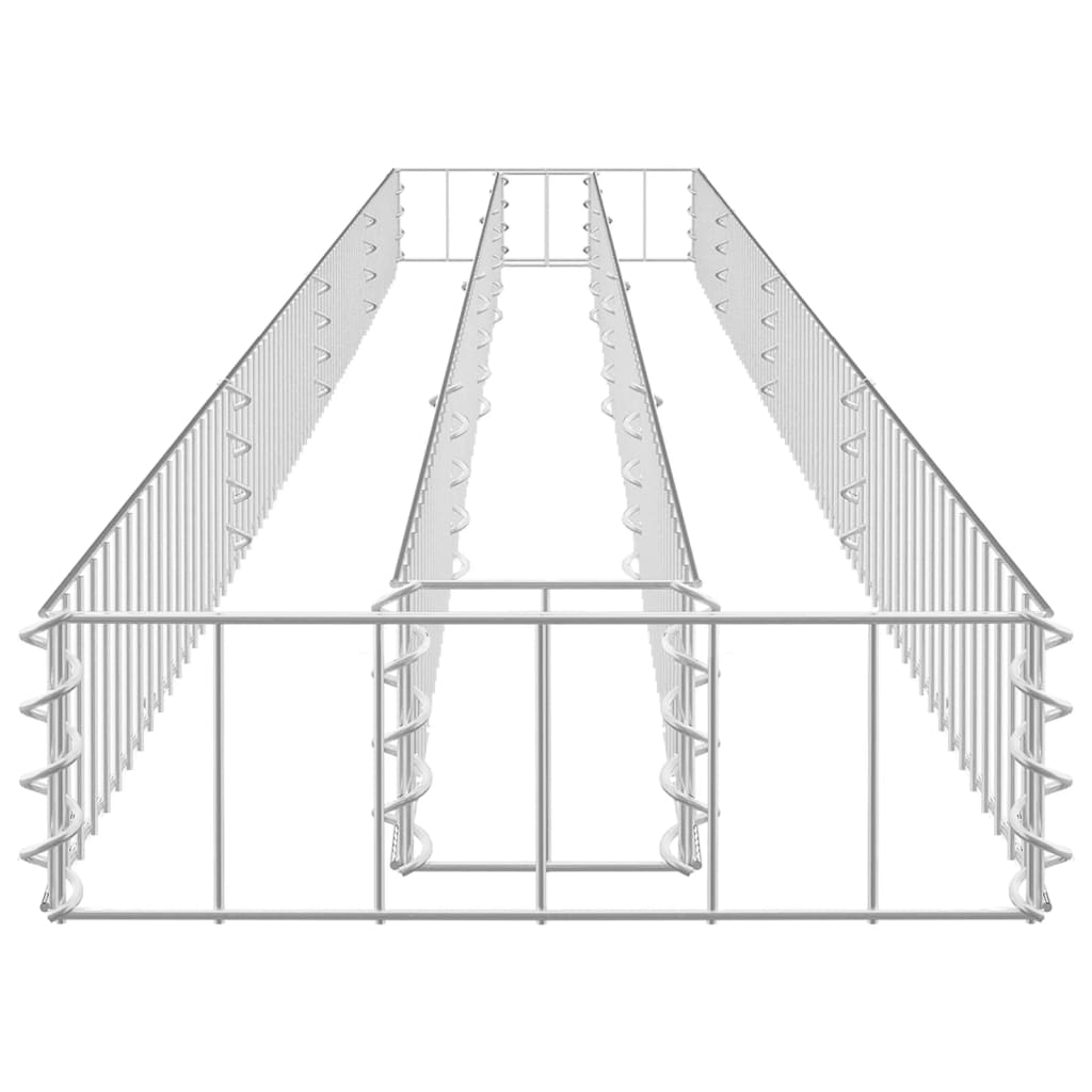 Gabionen-Hochbeet Verzinkter Stahl 360x30x10 cm