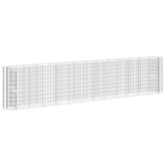 Gabionen-Hochbeet Verzinktes Eisen 470x50x100 cm