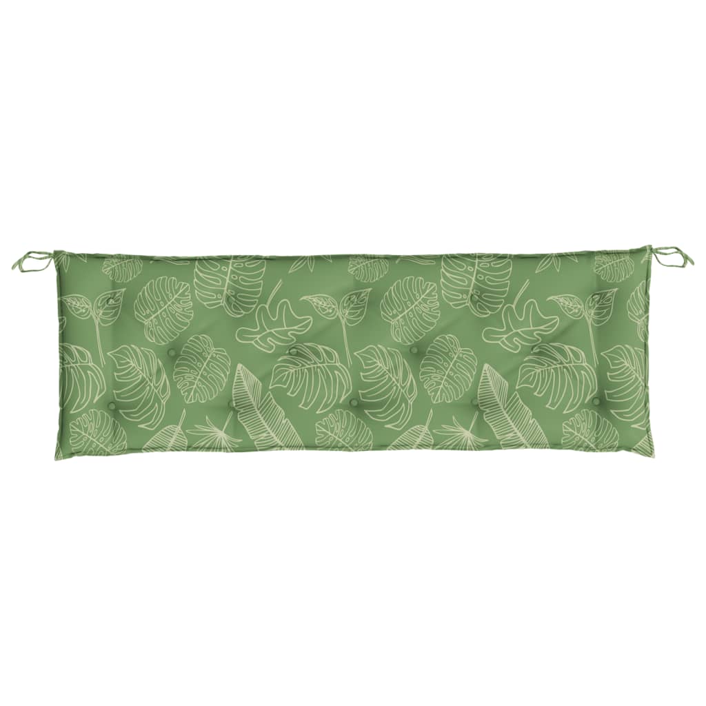Gartenbank-Auflage Blattmuster 150x50x7 cm Oxford-Gewebe
