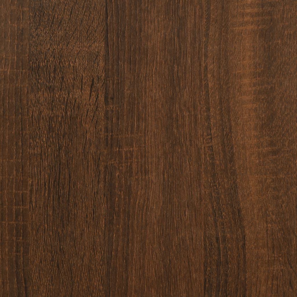 Wandregal 3 Fächer Braun Eichen-Optik 30x25x100cm Holzwerkstoff