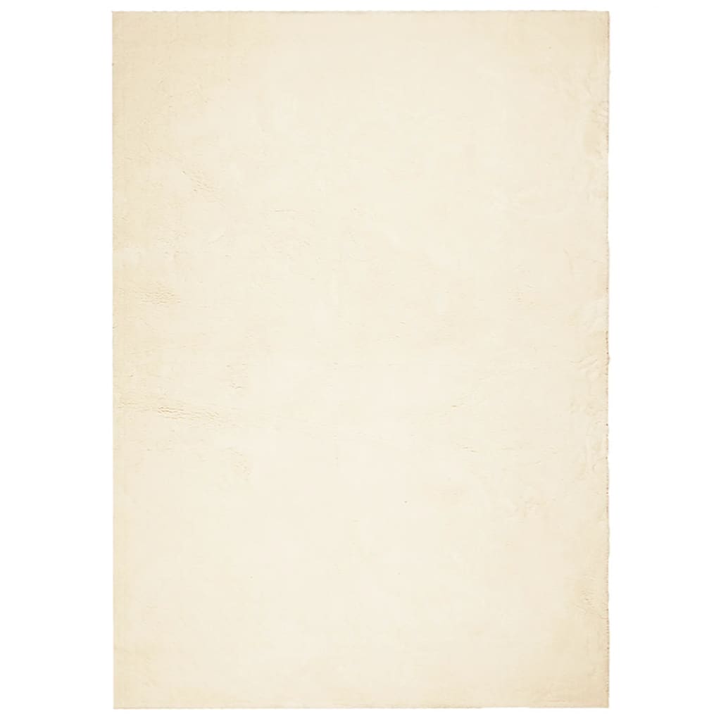Teppich HUARTE Kurzflor Weich und Waschbar Creme 120x170 cm