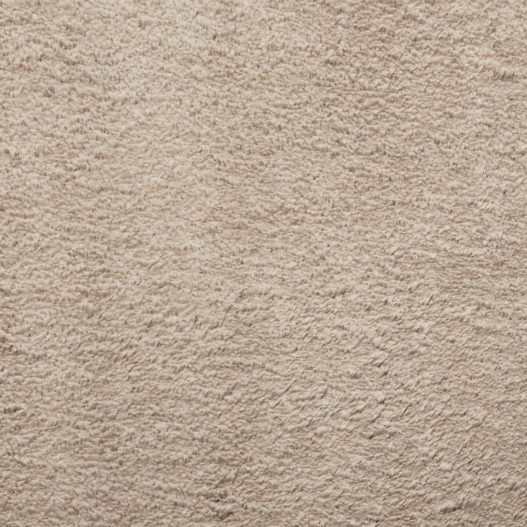 Teppich HUARTE Kurzflor Weich und Waschbar Sandfarben 160x230cm