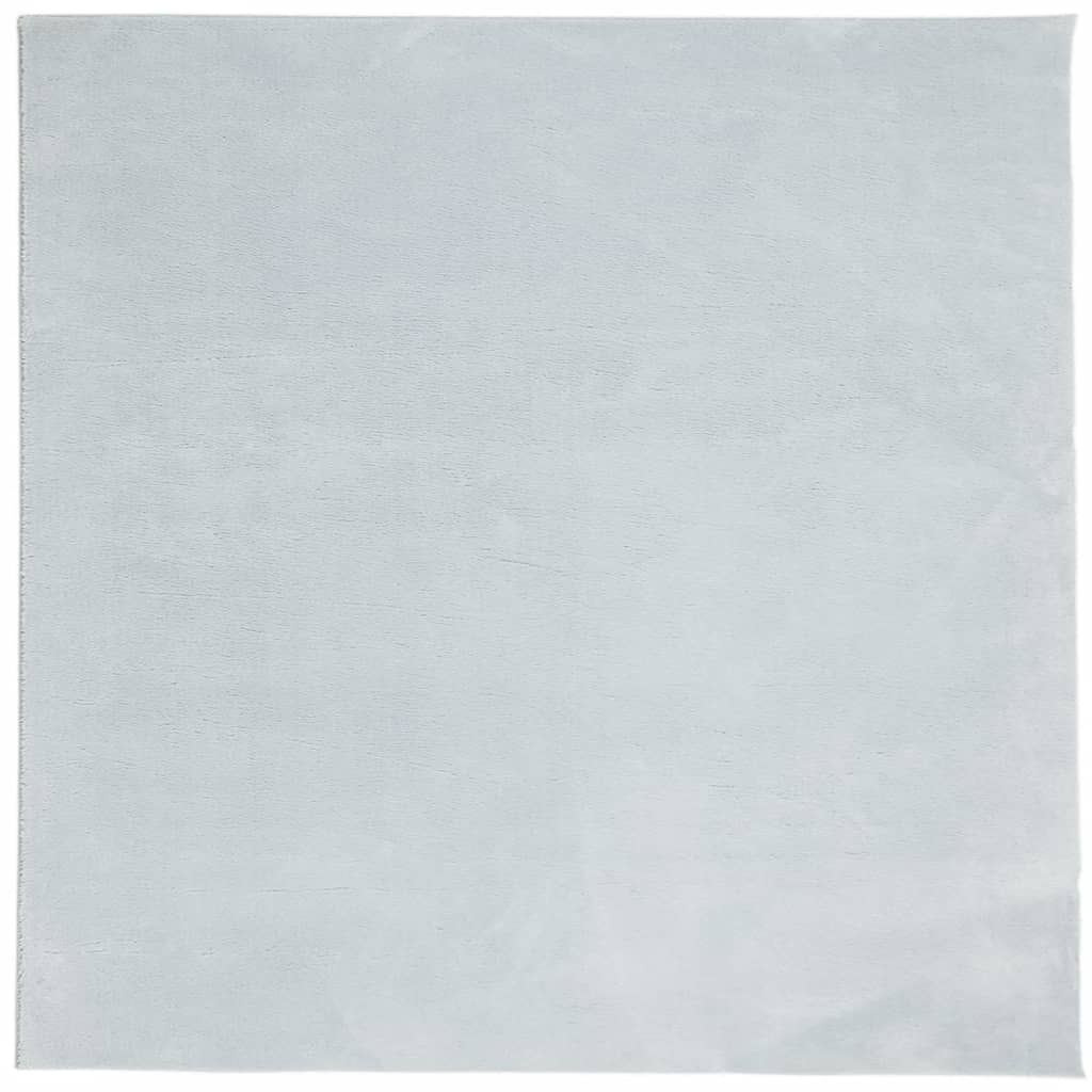 Teppich HUARTE Kurzflor Weich und Waschbar Blau 160x160 cm