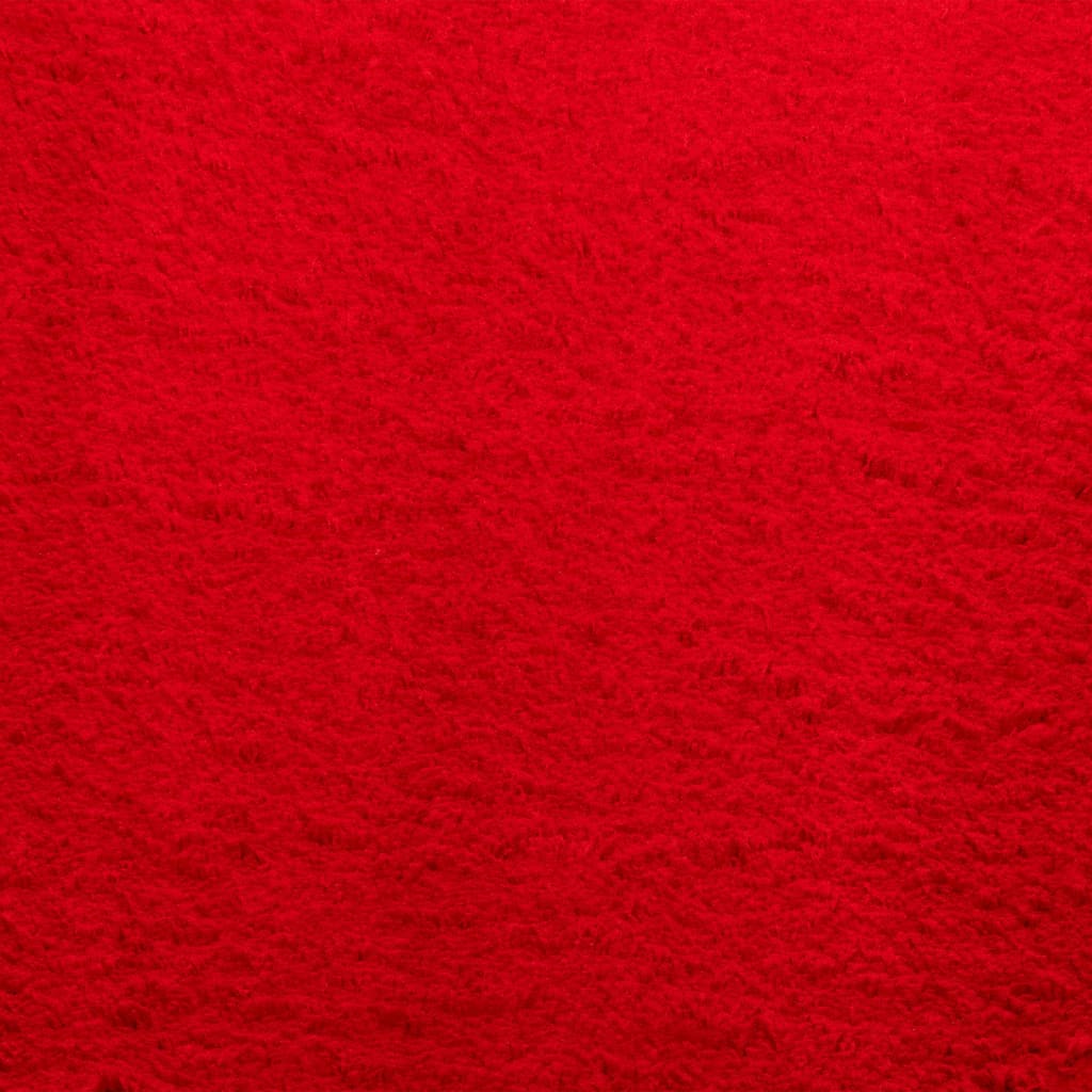 Teppich HUARTE Kurzflor Weich und Waschbar Rot 140x200 cm