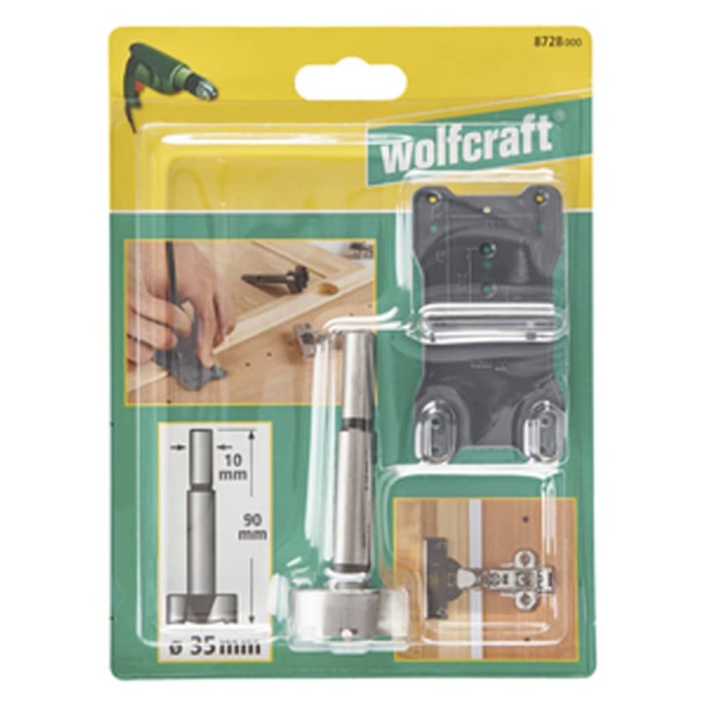 wolfcraft 2-tlg. Forstnerbohrer-Set Schwarz