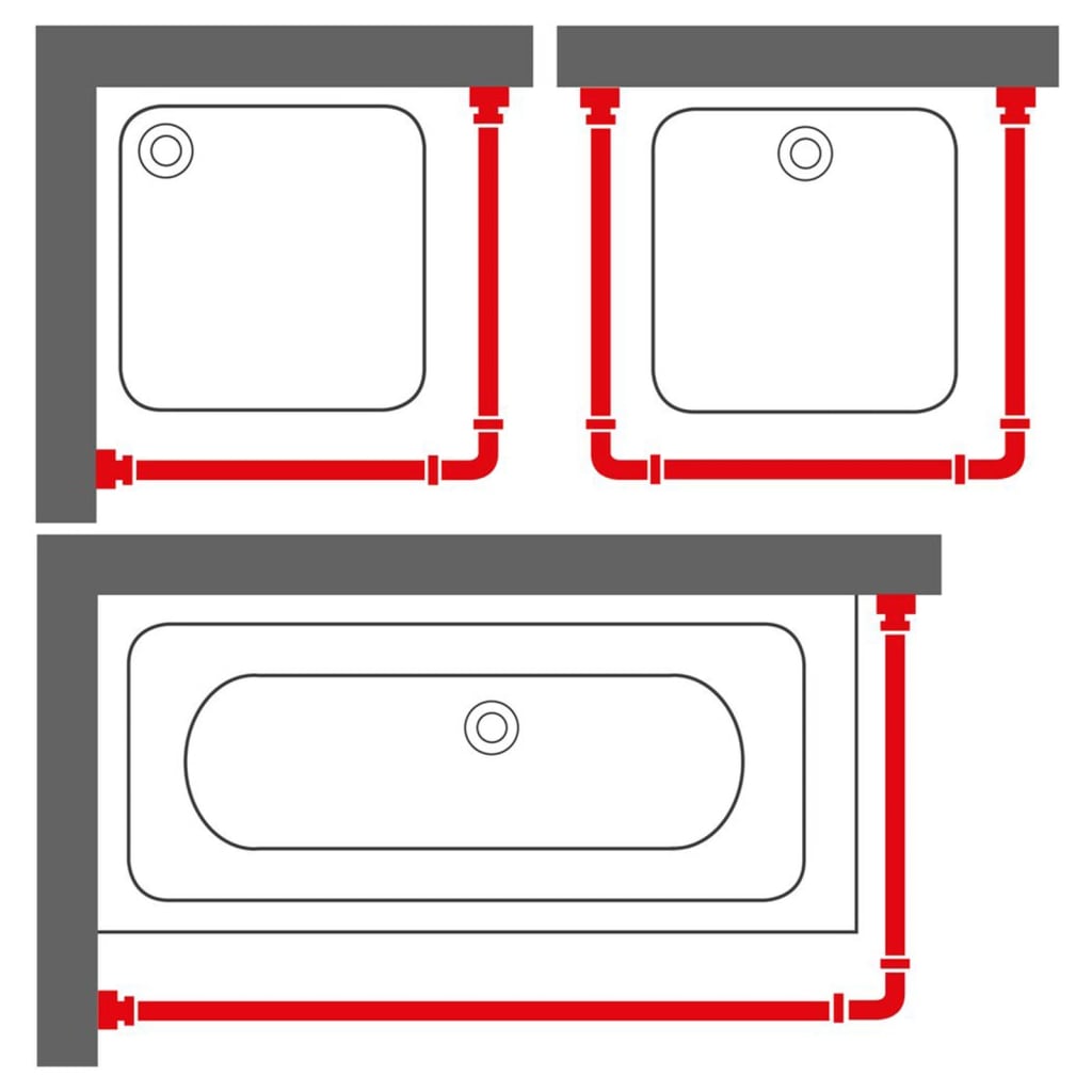 Sealskin Duschvorhangschienen-Set Easy-Roll Matt Aluminium