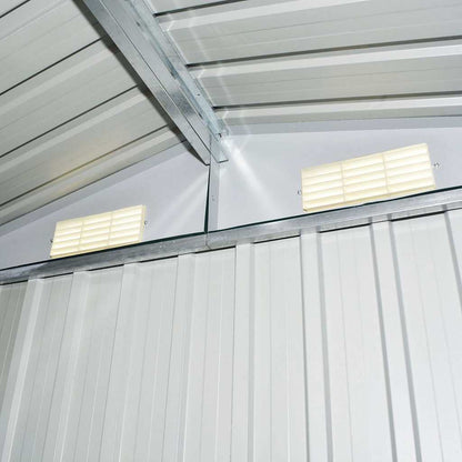 Gartenschuppen Grün Metall 204 x 132 x 186 cm