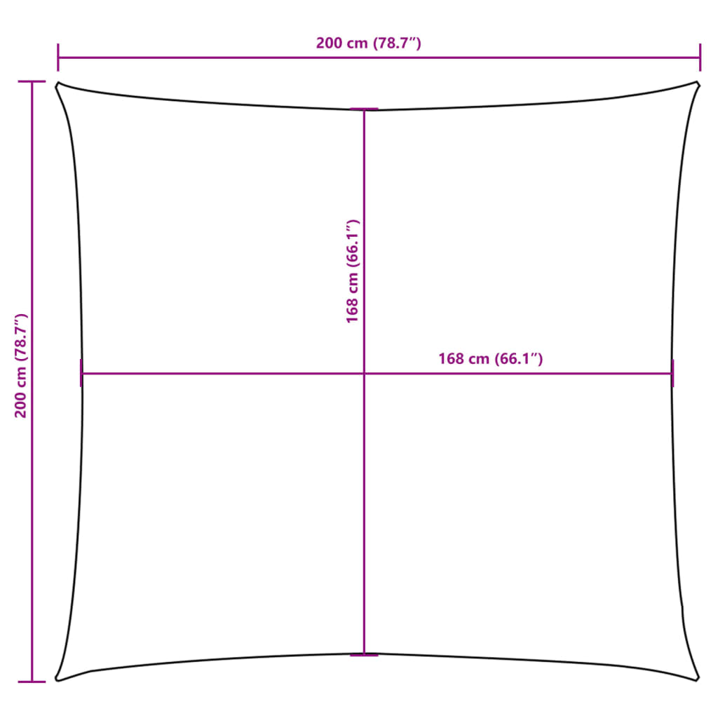 Sonnensegel Oxfordgewebe Quadratisch 2 x 2 m Terracotta