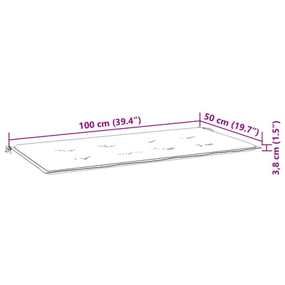 Gartenbank-Auflage Creme 100x50x4 cm Oxford-Gewebe