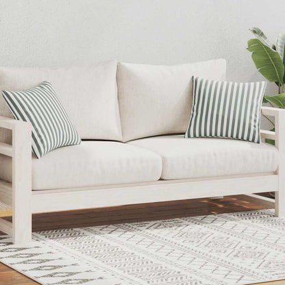 Gartenkissen 2 Stk. Streifenmuster 45 x 45 cm Grau