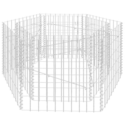 Sechseckiges Gabionen-Hochbeet 100×90×50 cm
