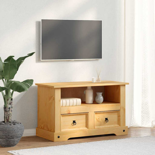 TV-Schrank Mexiko-Stil Kiefernholz 91x43x56 cm