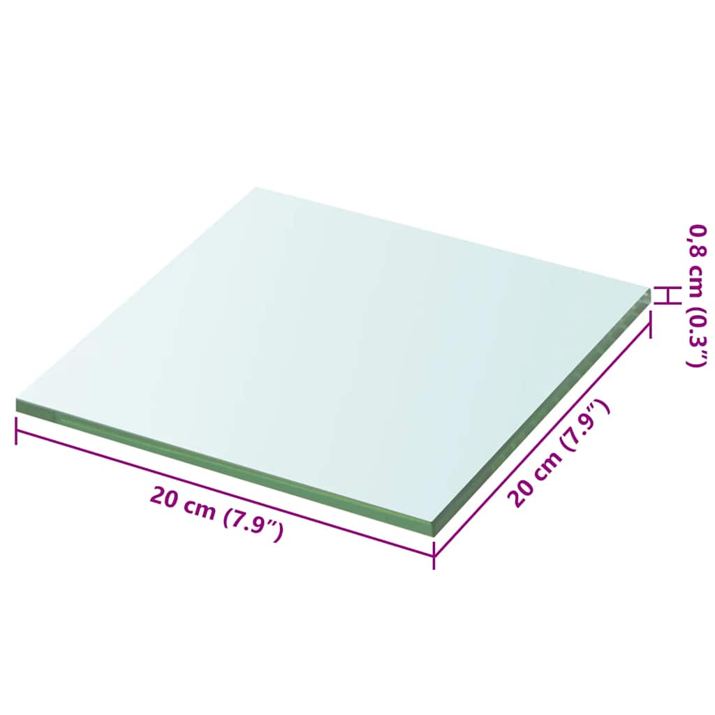Regalboden Glas Transparent 20x20 cm