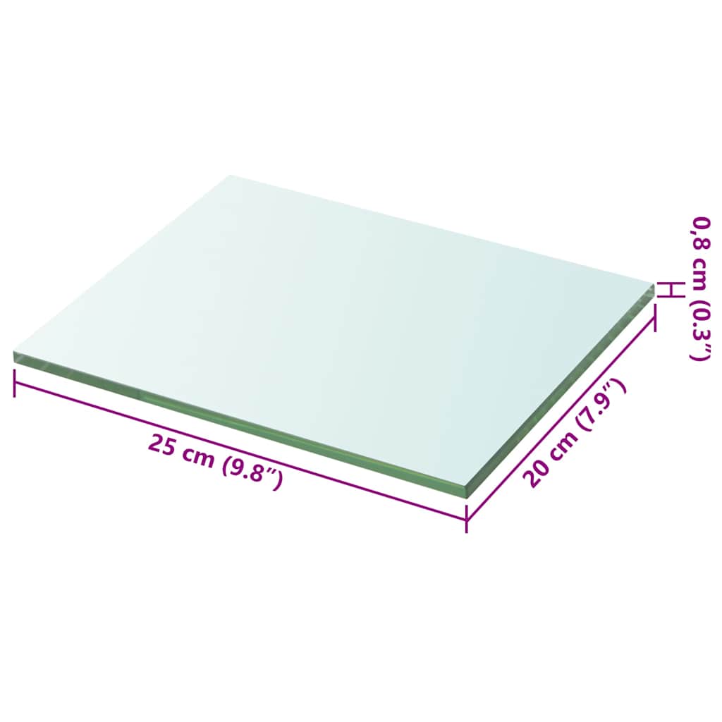 Regalboden Glas Transparent 20x25 cm