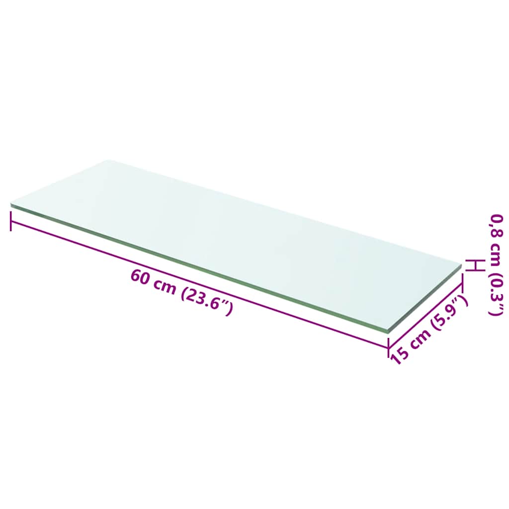 Regalboden Glas Transparent 60x15 cm