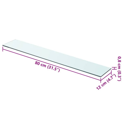 Regalboden Glas Transparent 80x12 cm