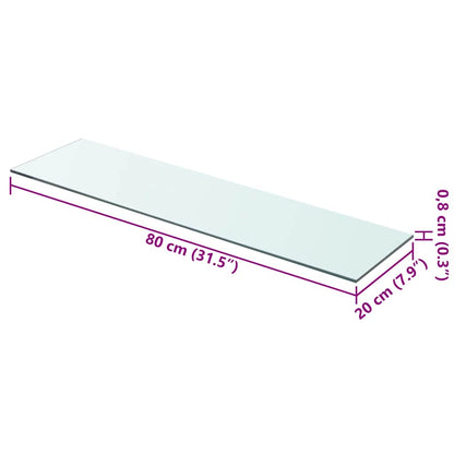 Regalboden Glas Transparent 80x20 cm