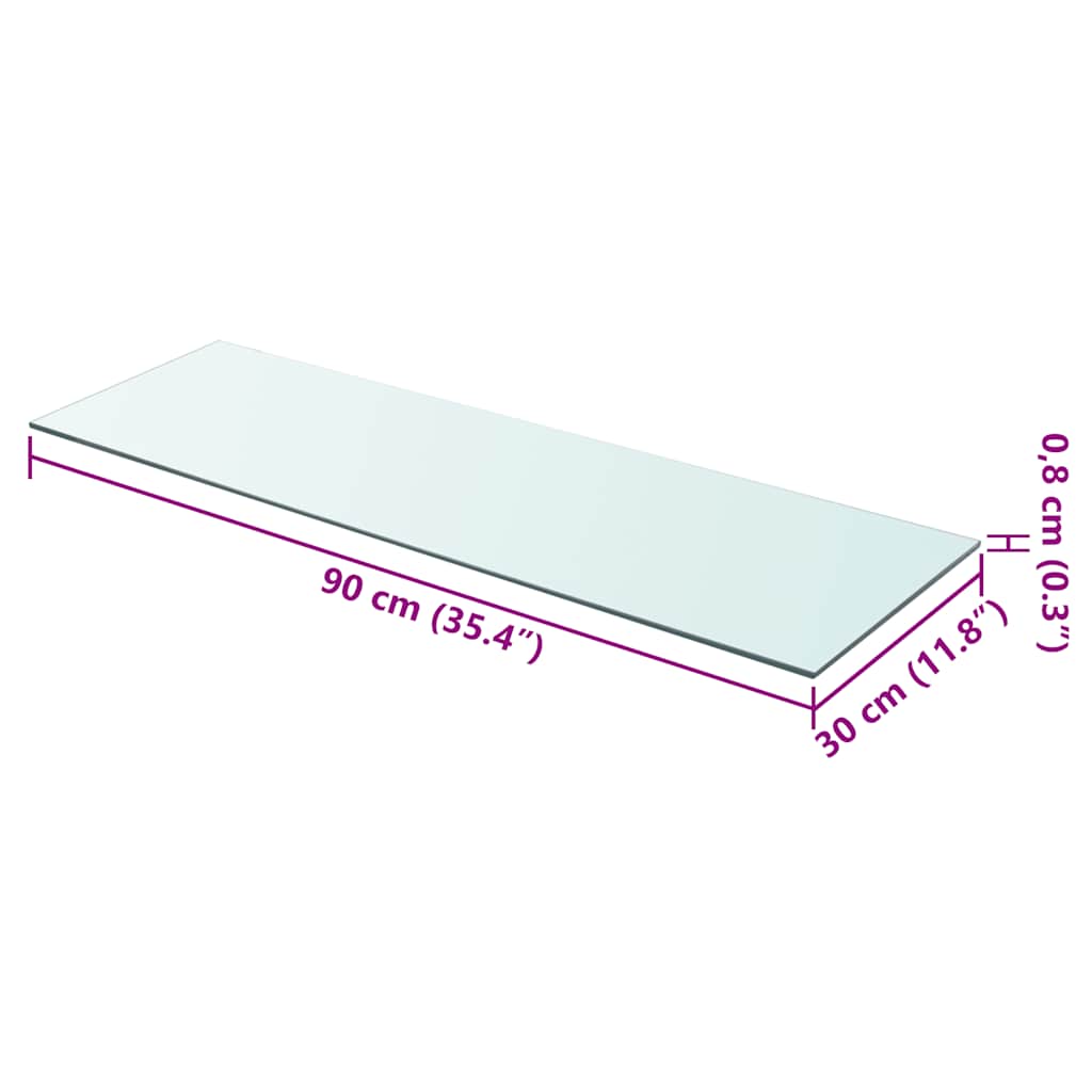 Regalboden Glas Transparent 90x30 cm