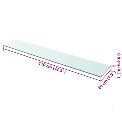 Regalboden Glas Transparent 110 cm x 20 cm