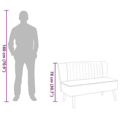 Sofa Stoff 117x55,5x77 cm Dunkelgrau