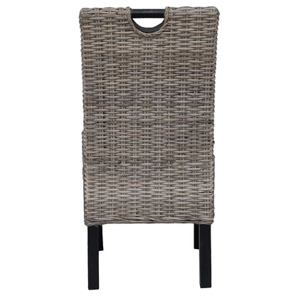 Esszimmerstühle 6 Stk. Kubu-Rattan Mangoholz