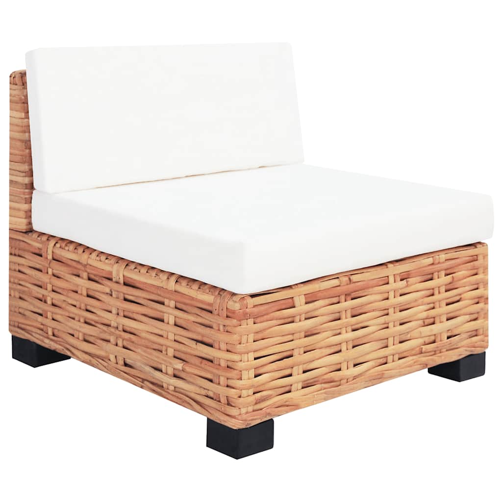 Sofagarnitur 27-tlg. Natürliches Rattan