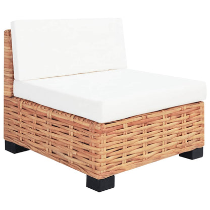 Sofagarnitur 27-tlg. Natürliches Rattan