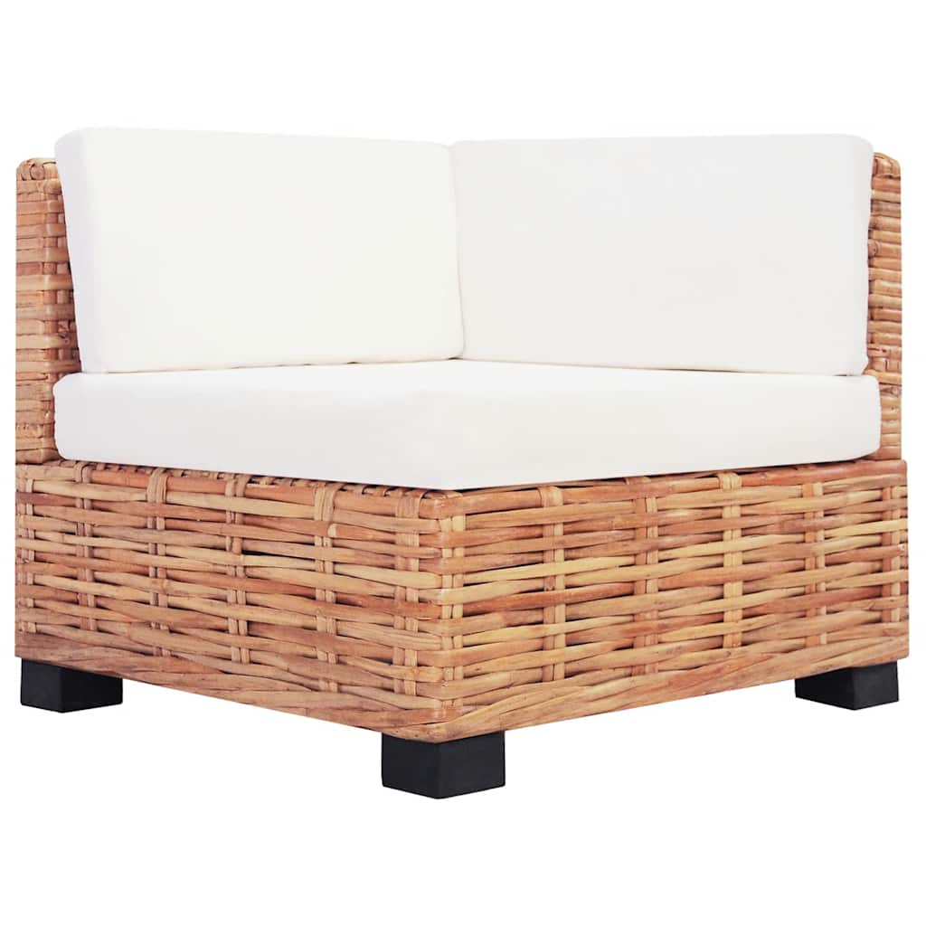 Sofagarnitur 18-tlg. Natürliches Rattan