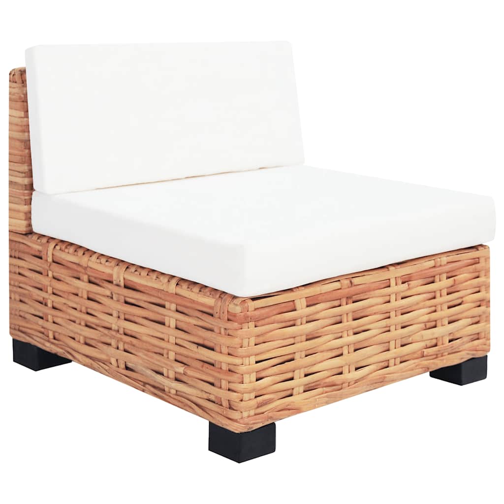 Sofagarnitur 18-tlg. Natürliches Rattan