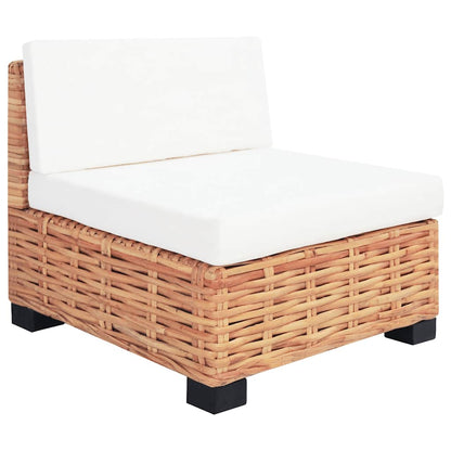 Sofagarnitur 18-tlg. Natürliches Rattan