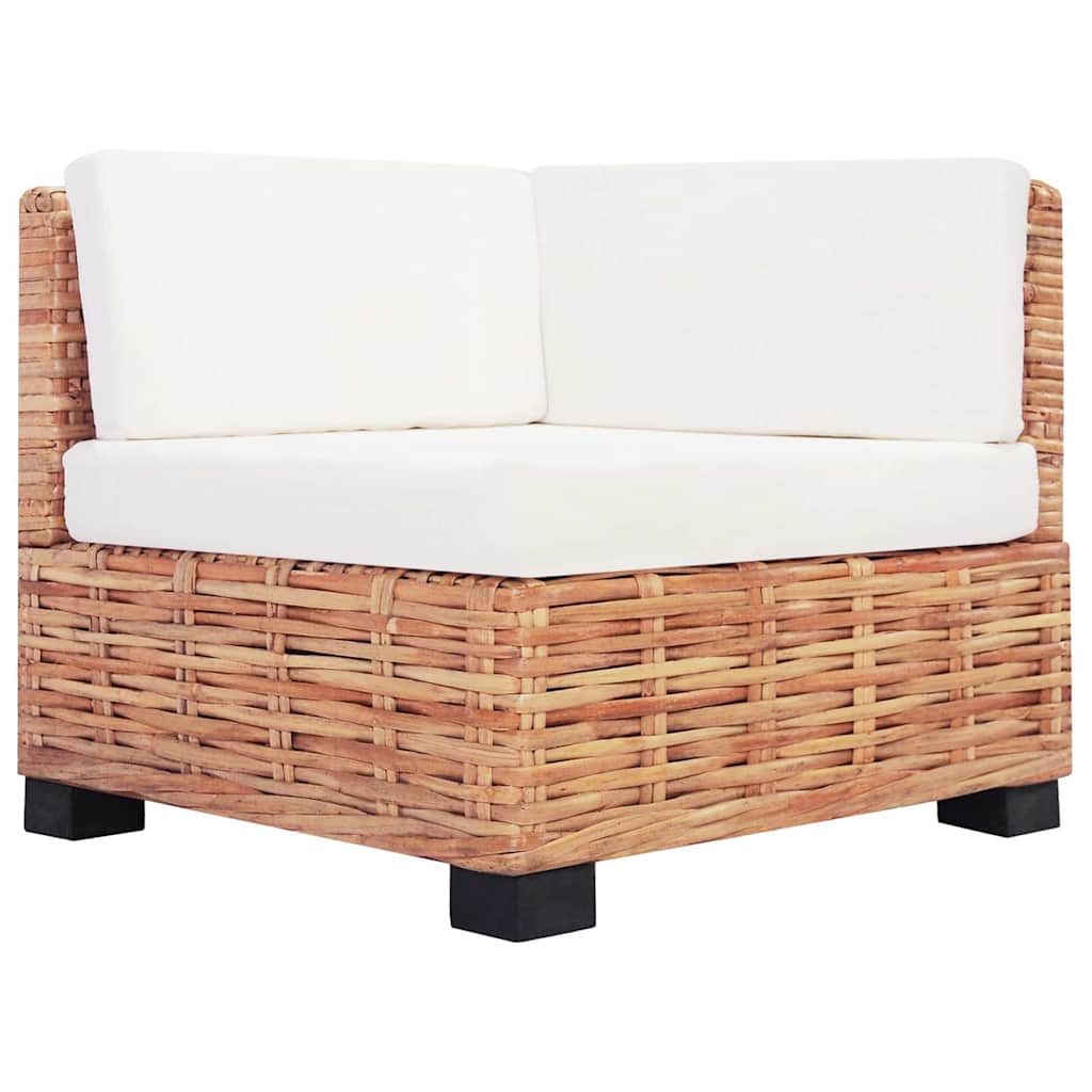 Sofagarnitur 16-tlg. Natürliches Rattan