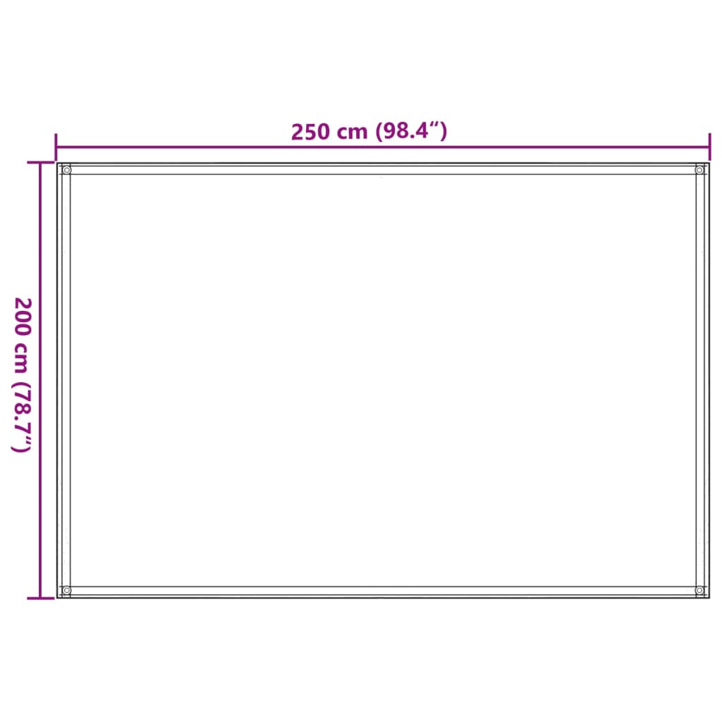 Zeltteppich 250 x 200 cm Anthrazit