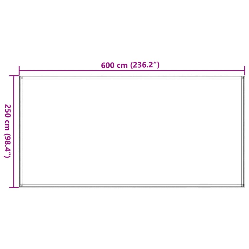 Zeltteppich 250 x 600 cm Anthrazit