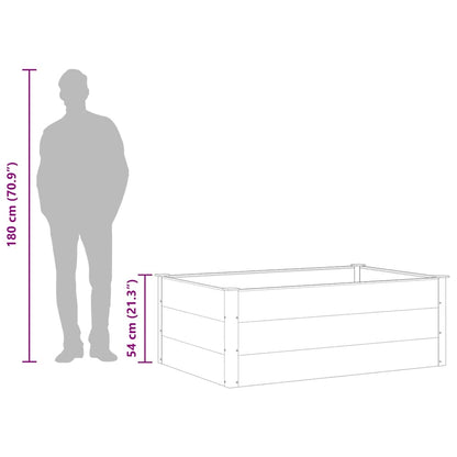 Garten-Hochbeet WPC 150 x 100 x 54 cm Grau