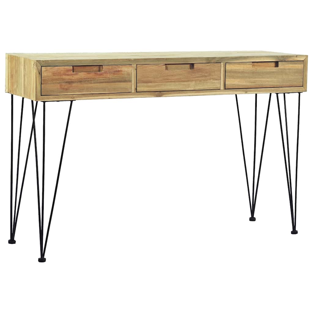 Konsolentisch 120 x 35 x 76 cm Teak Massiv