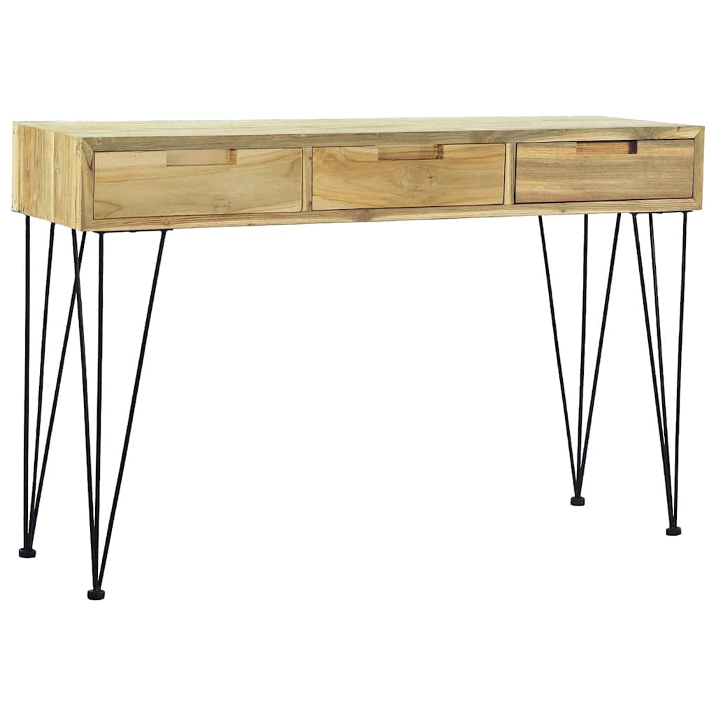 Konsolentisch 120 x 35 x 76 cm Teak Massiv
