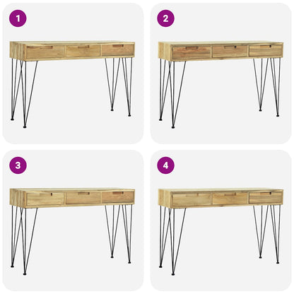 Konsolentisch 120 x 35 x 76 cm Teak Massiv