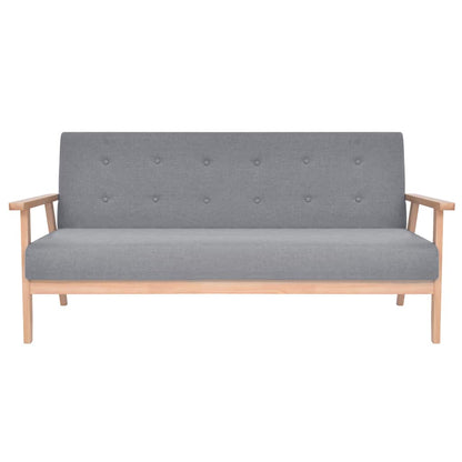 3-Sitzer-Sofa Stoff Hellgrau