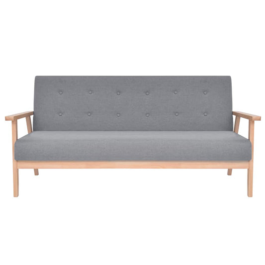 3-Sitzer-Sofa Stoff Hellgrau