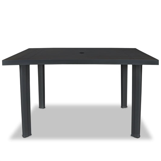 Gartentisch Anthrazit 126x76x72 cm Kunststoff