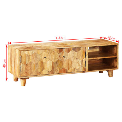TV-Schrank Massivholz Mango 118x35x40 cm