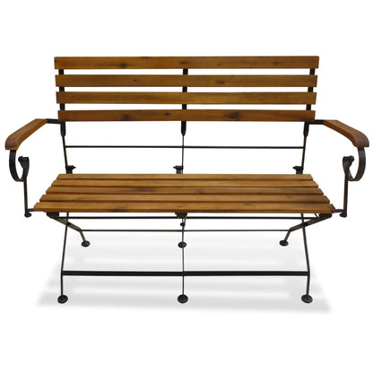 Gartenbank Klappbar 112 cm Massivholz Akazie