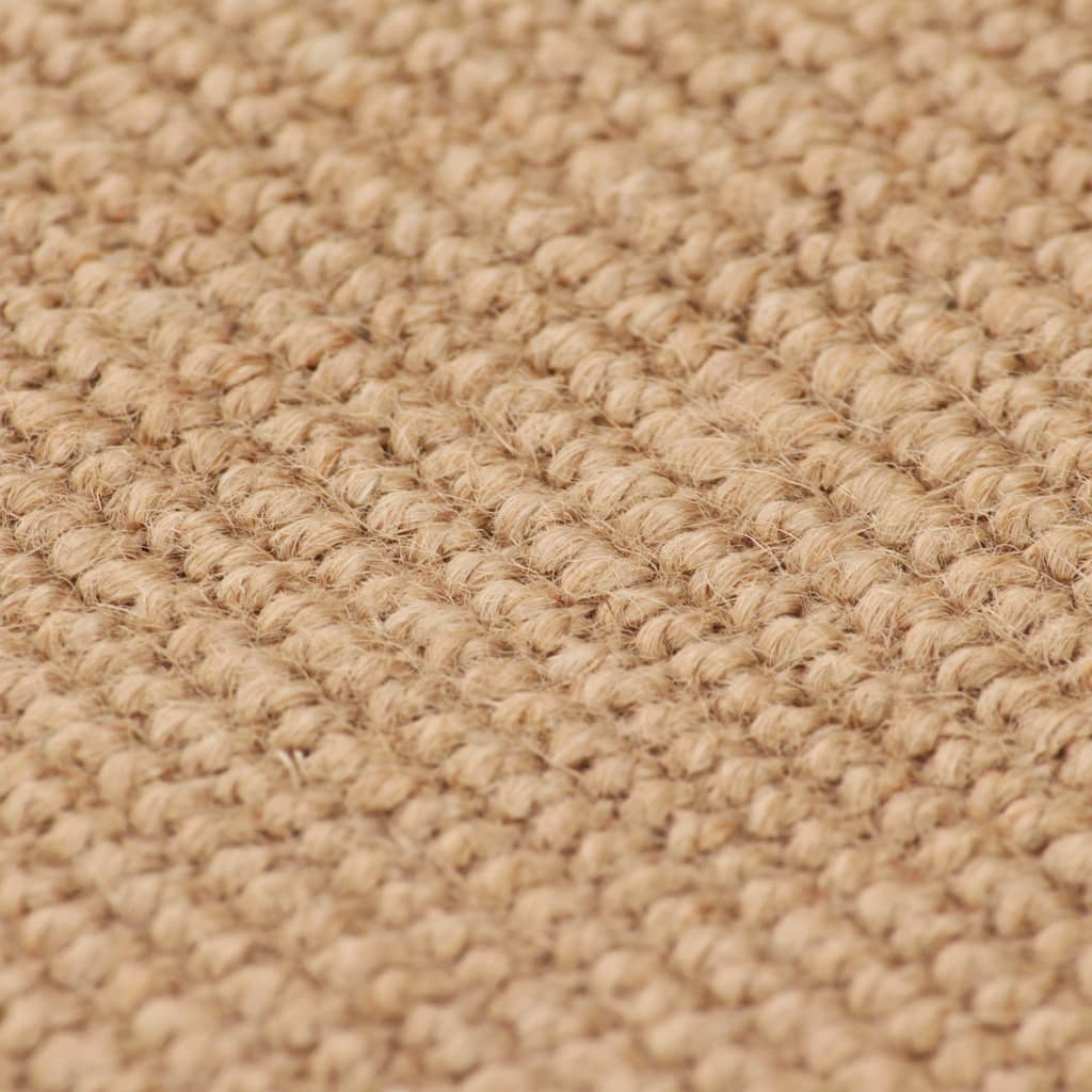 Teppich Jute mit Latexrücken 70 x 130 cm Naturfarben