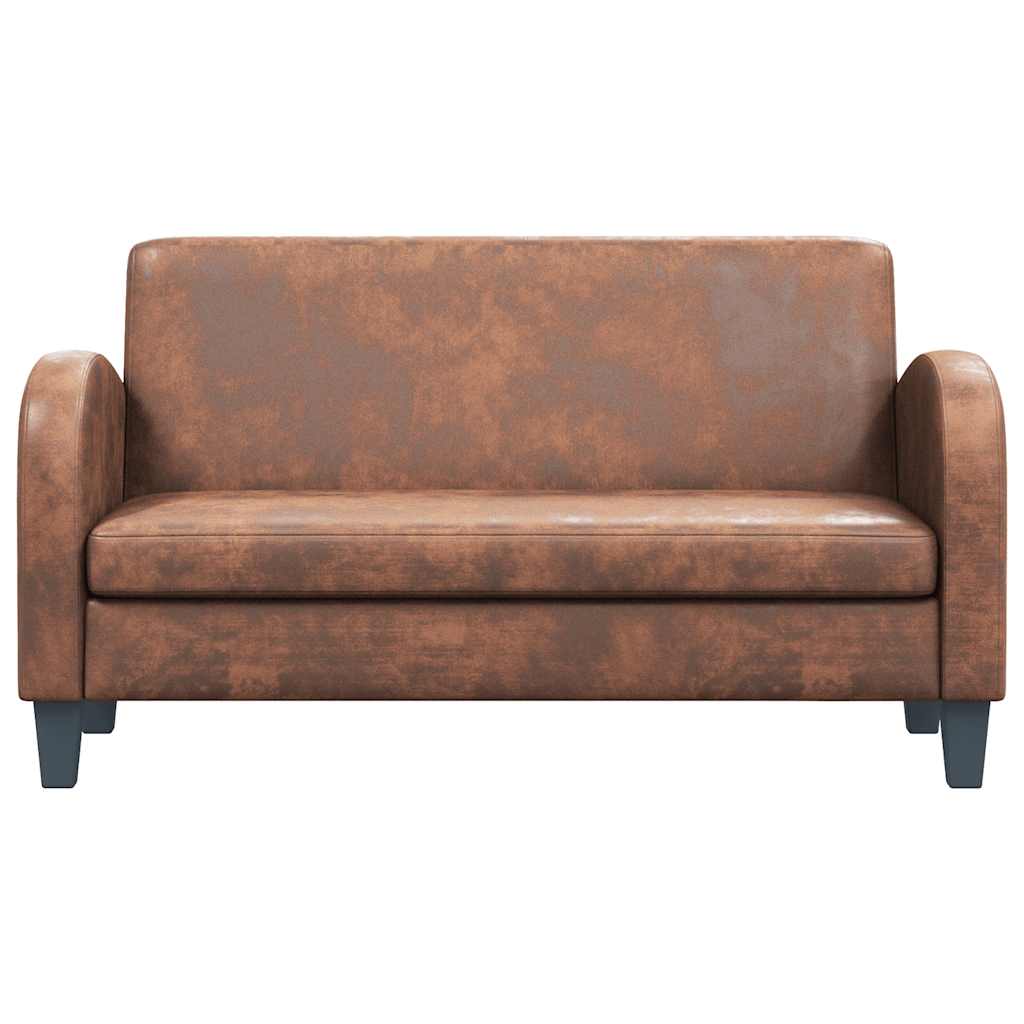 Sofa 2-Sitzer Wildleder-Optik Braun