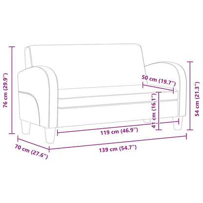 Sofa 2-Sitzer Wildleder-Optik Braun