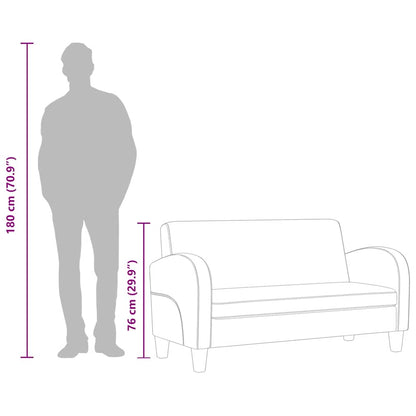 Sofa 2-Sitzer Wildleder-Optik Braun